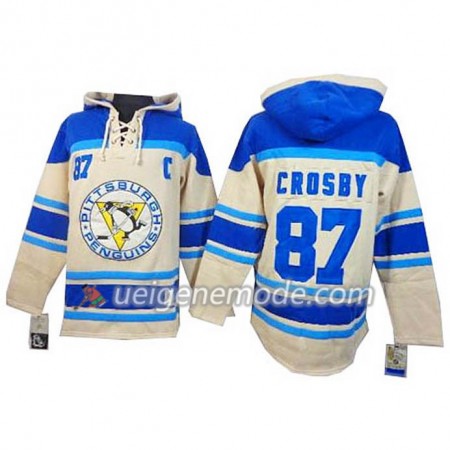 Herren Eishockey Pittsburgh Penguins Sidney Crosby 87 Cream Sawyer Hooded Sweatshirt